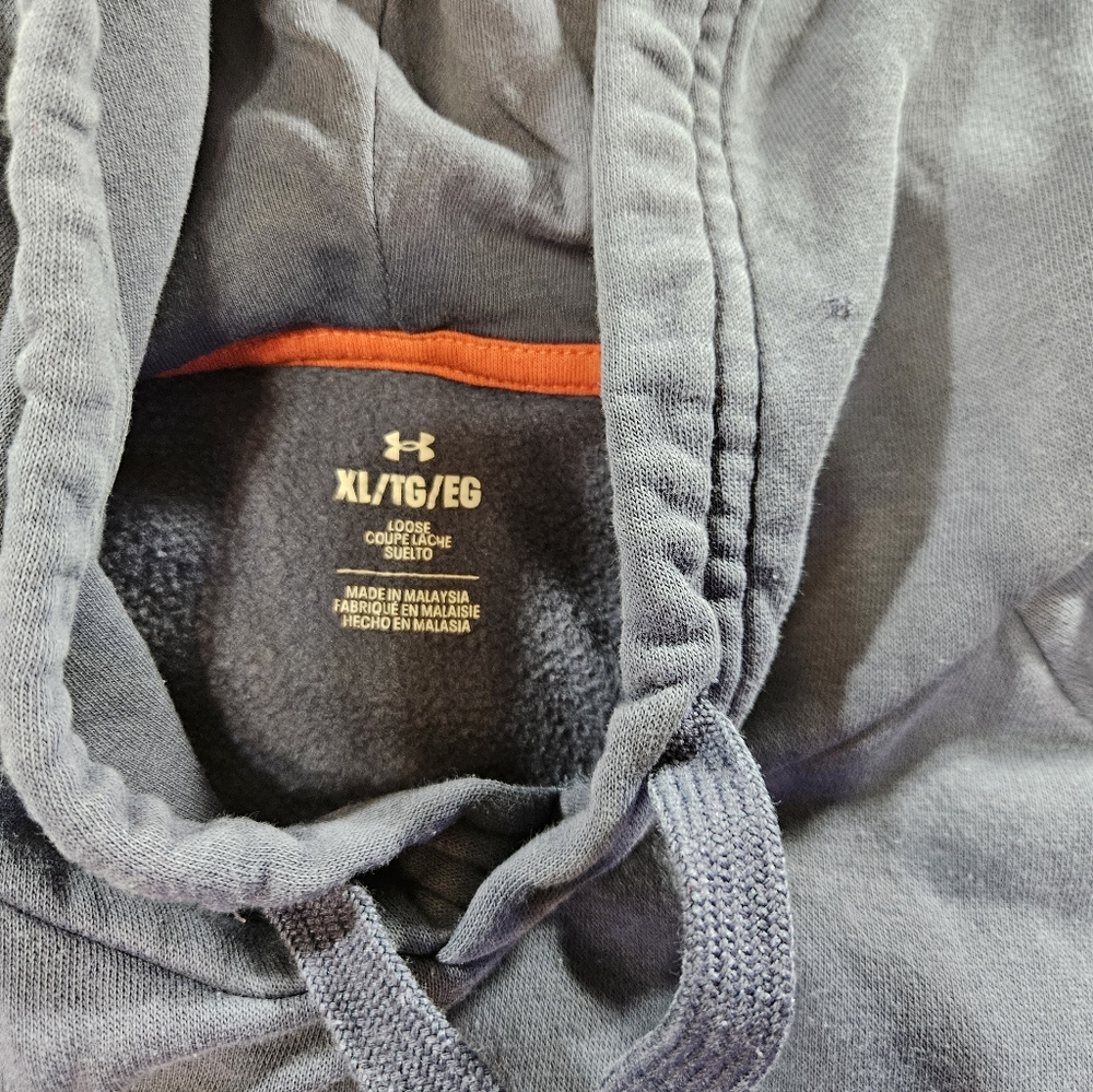 Under Armour Project Rock Hoodie Men’s XL Gray Bull Logo - Picture 4 of 9